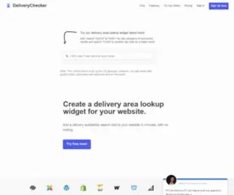 Deliverychecker.co(Service and Delivery Availability Checker for your Website) Screenshot