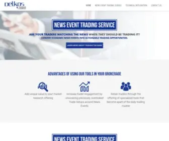 Delkos.com(Multi-Language, Global Market Analysis and Tools for Online Brokers) Screenshot