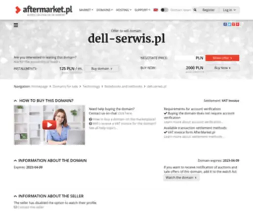 Dell-Serwis.pl(DELL SERWIS POGWARANCYJNY) Screenshot