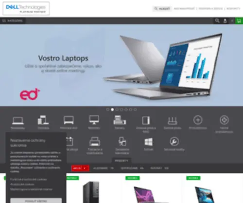 Dell-Shop.sk(On-line obchod americkej značky Dell. Počítače a notebooky inspiron) Screenshot