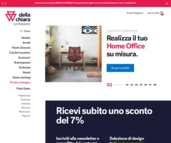 Dellachiara.it(Arredo ufficio online e progettazione ambienti lavoro) Screenshot