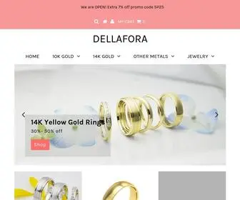 Dellafora.com(Gold and platinum wedding bands and wedding rings) Screenshot