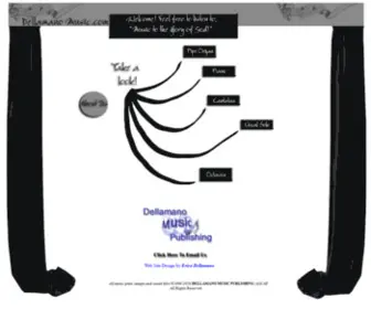 Dellamanomusic.com(New Original Music Publisher) Screenshot