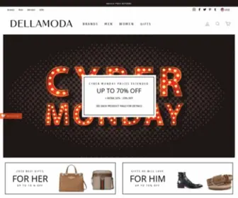 Dellamoda.com(Designer Italian Shoes and Accessories) Screenshot