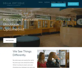Dellaoptique.com(Local Vancouver Optometrist in Kitsilano) Screenshot