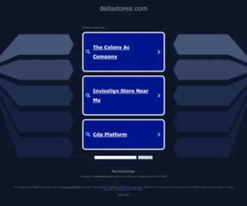 DellaStores.com(Domain Default page) Screenshot