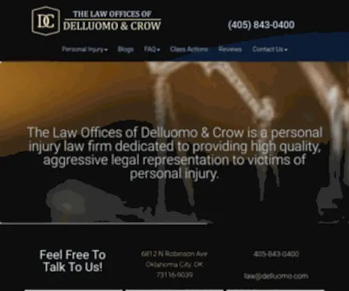 Delluomo.com(Oklahoma City Personal Injury Attorneys) Screenshot