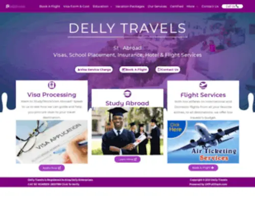 Dellytravels.com(Delly Travels) Screenshot