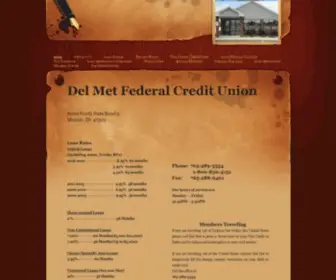 Delmetfcu.com(Del Met Federal Credit Union) Screenshot