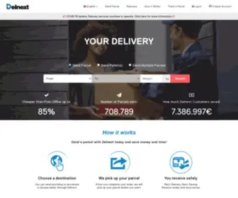 Delnext.com(Send parcels to anywhere in Europe) Screenshot