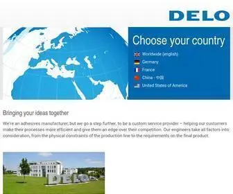 Delo-Adhesives.com(Innovative industrial adhesives for all joining applications) Screenshot