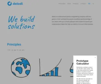 Delodi.net(Delodi is a software and product engineering company) Screenshot