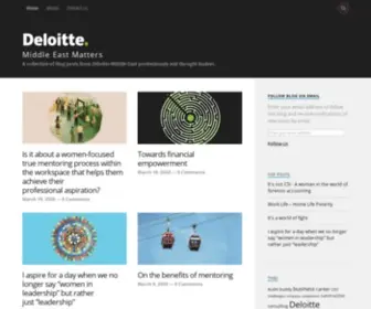 Deloittemiddleeastmatters.com(A collection of blog posts from Deloitte Middle East professionals and thought leaders) Screenshot