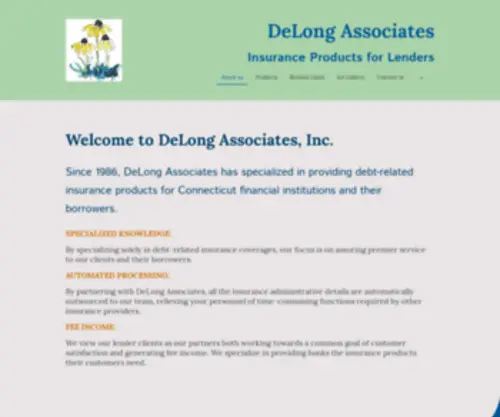Delongassociates.com(About us) Screenshot