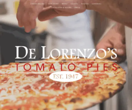 Delorenzostomatopies.com(De Lorenzo's Tomato Pies Est) Screenshot