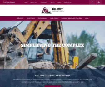 Deloury.com(Construction Company) Screenshot