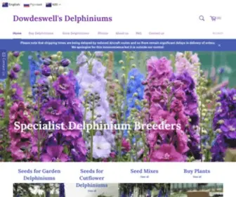 Delphinium.co.nz(Dowdeswells Delphiniums) Screenshot