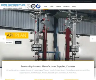 Delproequipments.com(Pressure Vessels) Screenshot