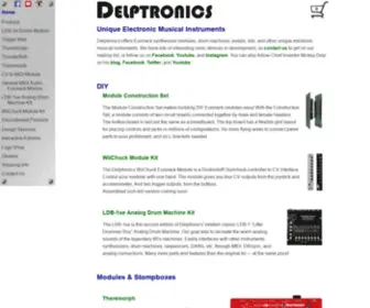 Delptronics.com(Unique Electronic Musical Instruments) Screenshot
