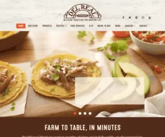 Delrealfoods.com(Traditional Mexican Food For Modern Life) Screenshot