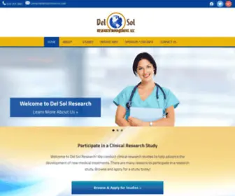 Delsolresearch.com(Clinical Research Management) Screenshot