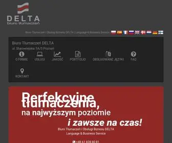 Delta-Translators.com.pl(Biuro Tłumaczeń DELTA Poznań) Screenshot