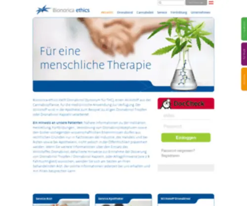 Delta9Pharma.de(Bionorica Ethics) Screenshot