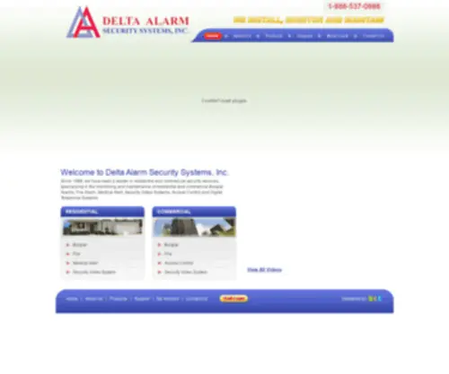 Deltaalarm.com(DELTA ALARM Security Systems) Screenshot