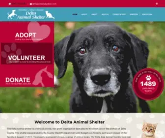 Deltaanimal.org(Delta Animal Shelter) Screenshot