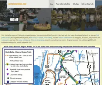 Deltacalifornia.com(The Delta in Northern California between San Francisco and Sacramento) Screenshot