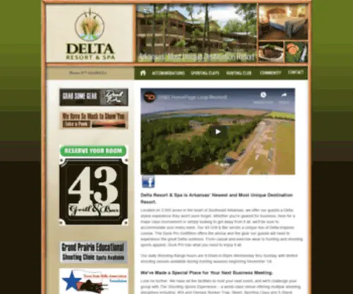 Deltaconferencecenter.com(Delta Resort & Spa Tillar Arkansas duck hunting sporting clays) Screenshot