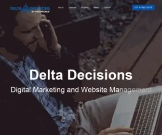 Deltadecisions.com(E-commerce website solutions, hosting, custom programming, SEO Professionals by Delta Decisions Inc) Screenshot