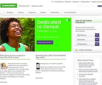 Deltadentalma.com(Dental Benefits for Individuals & Groups in Massachusetts) Screenshot