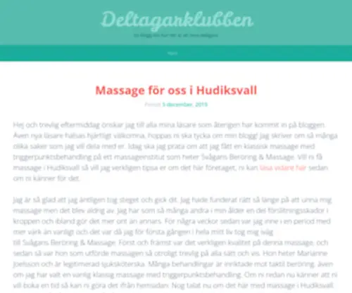 Deltagarklubben.se(En blogg om hur det är att vara delägare) Screenshot