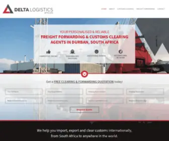 Deltalogistics.co.za(Reliable customs clearing and forwarding agents in south africa. your cargo) Screenshot