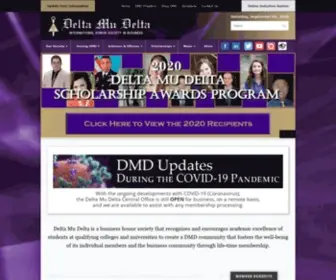 Deltamudelta.org(Delta Mu Delta International Honors Society) Screenshot