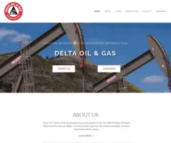 Deltaoandg.com(Delta Oil & Gas oversees the operations of oil and gas properties in Texas and) Screenshot