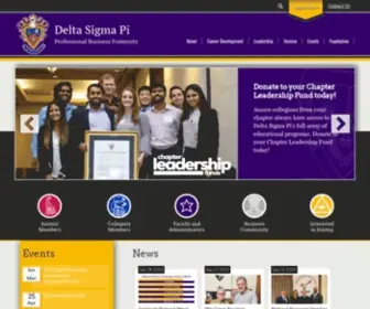 Deltasigmapi.org(Delta Sigma Pi) Screenshot