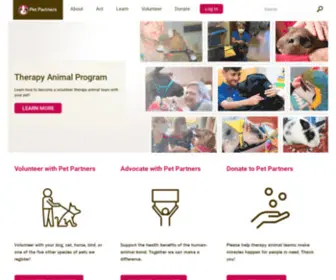 Deltasociety.org(The Pet Partners Therapy Animal program registers nine species of therapy animals) Screenshot