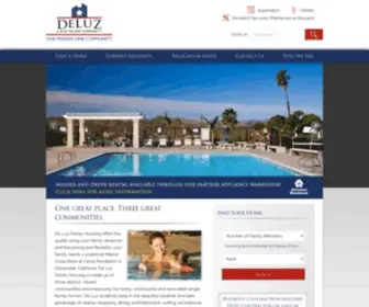 DeluzFamilyhousing.com(Military Housing) Screenshot