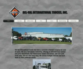 Delvaltrucks.com(Del-Val International Trucks, Inc) Screenshot