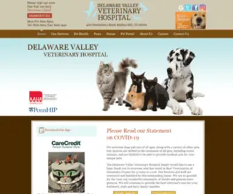 Delvalvethosp.com(Delaware Valley Veterinary Hospital in Mullica Hill NJ) Screenshot