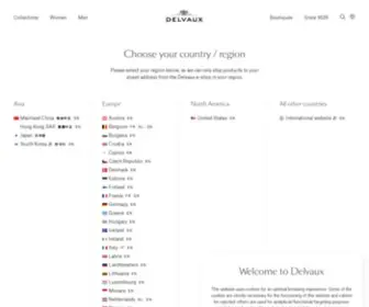 Delvaux.com(Choose your country) Screenshot