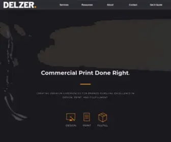 Delzer.com(Commercial Print Done Right) Screenshot