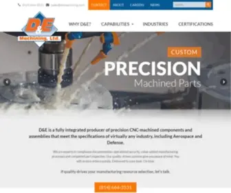 Demachining.com(D&E Machining) Screenshot