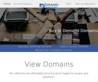 DemandDomain.com(Buy In Demand Website Domain Names With Demand Domain) Screenshot