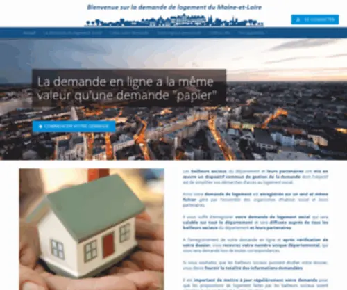 Demandelogement49.fr(Demande de logement social en Maine et Loire) Screenshot