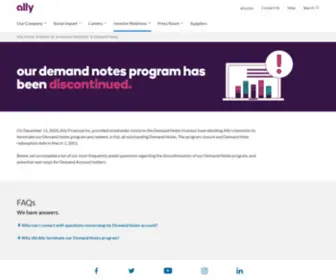 Demandnotes.com(Demand Notes FAQs) Screenshot