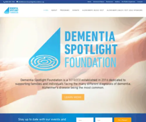 Dementiaspotlightfoundation.org(Dementia Spotlight Foundation) Screenshot