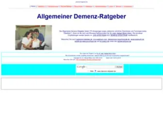 Demenz-Ratgeber.de(Allgemeiner Demenz) Screenshot